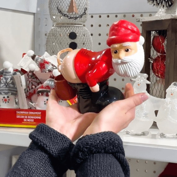 Santa white elephant gift