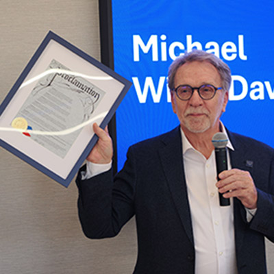 Dr. Michael Wirth-Davis presents Proclamation
